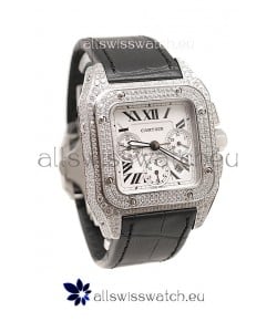 Cartier Santos 100 Swiss Replica Watch with Two Tone Casing 