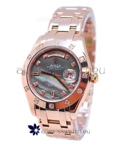 Rolex Day Date Black Mother of Pearl Japanese Replica Watch