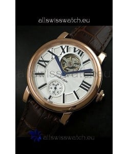 Ballon De Cartier Flying Tourbillon Japanese Replica Watch - Pink Gold Case