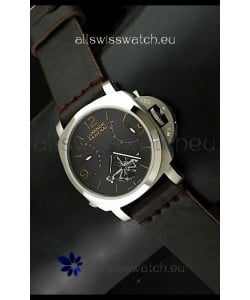 Luminor Panerai Japanese Replica Tourbillon Watch in Black Dial