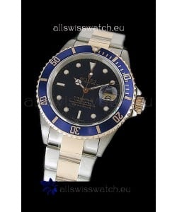 Rolex Submariner Japanese Watch in Blue Bezel Two Tone Case