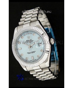 Rolex Oyster Perpetual Day Date Japanese Replica Watch in Light Green Dial