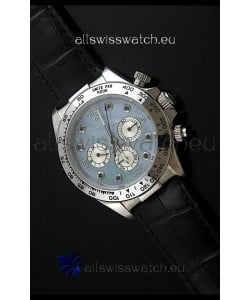 Rolex Daytona Japanese Replica Steel Watch in Light Blue Dial